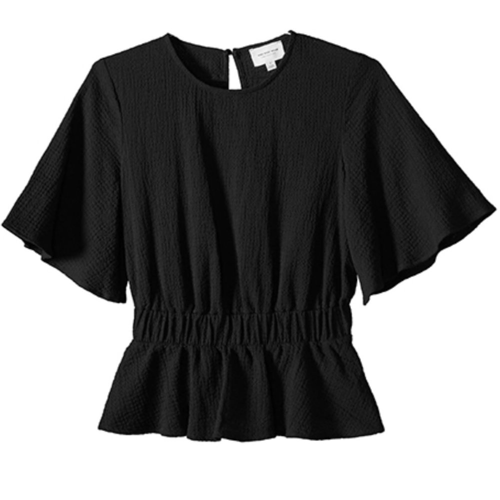 Who What Wear black peplum top